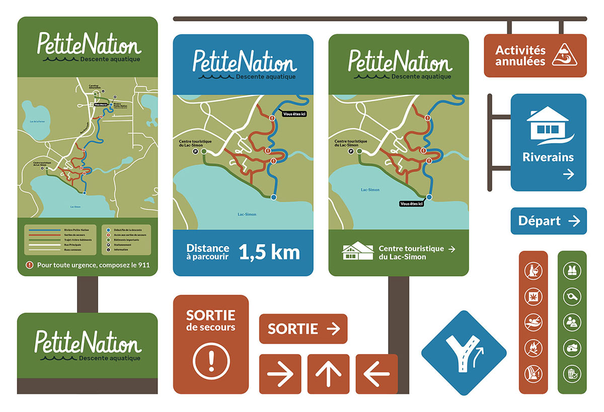 Picture of the Petite-Nation wayfinding system